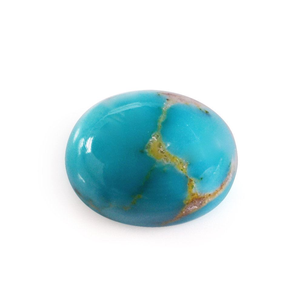 MATRIX (BROWN) TURQUOISE OVAL CAB 9X7MM 1.97 Cts.