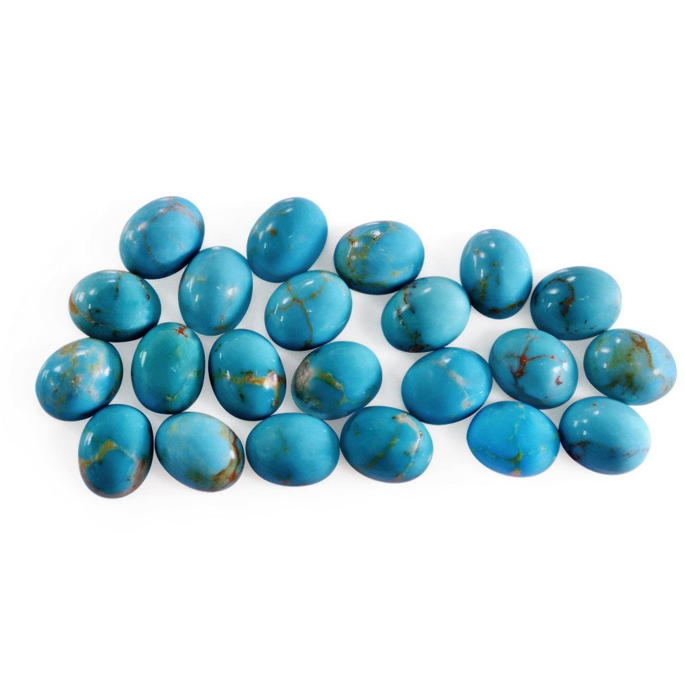 MATRIX (BROWN) TURQUOISE OVAL CAB 9X7MM 1.97 Cts.