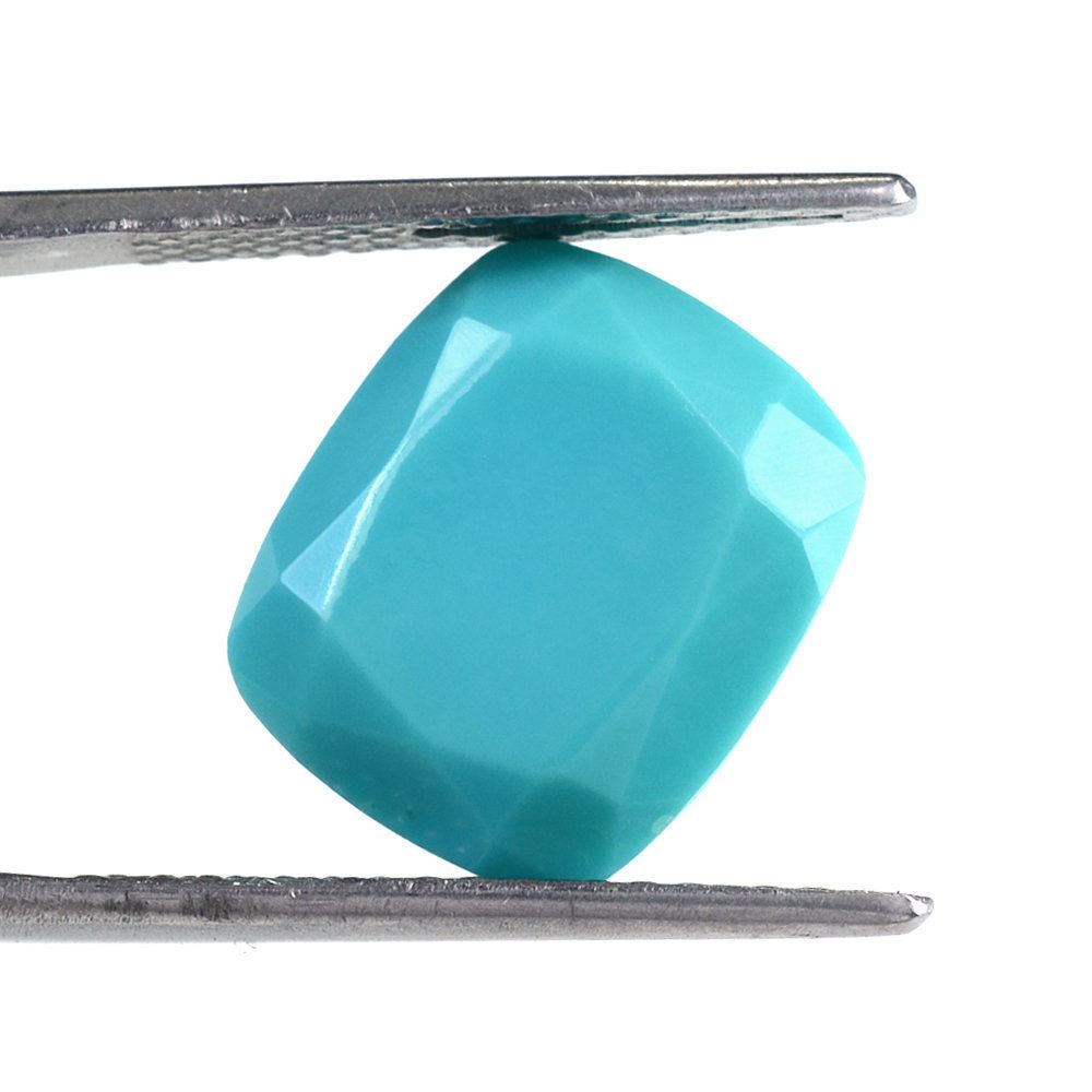 NATURAL TURQUOISE CUT CUSHION 14X12MM 9.10 Cts.