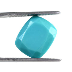 NATURAL TURQUOISE CUT CUSHION 14X12MM 9.10 Cts.