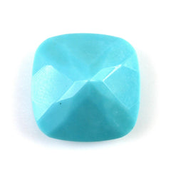 TURQUOISE CHECKER CUT CUSHION 14MM 9.10 Cts.