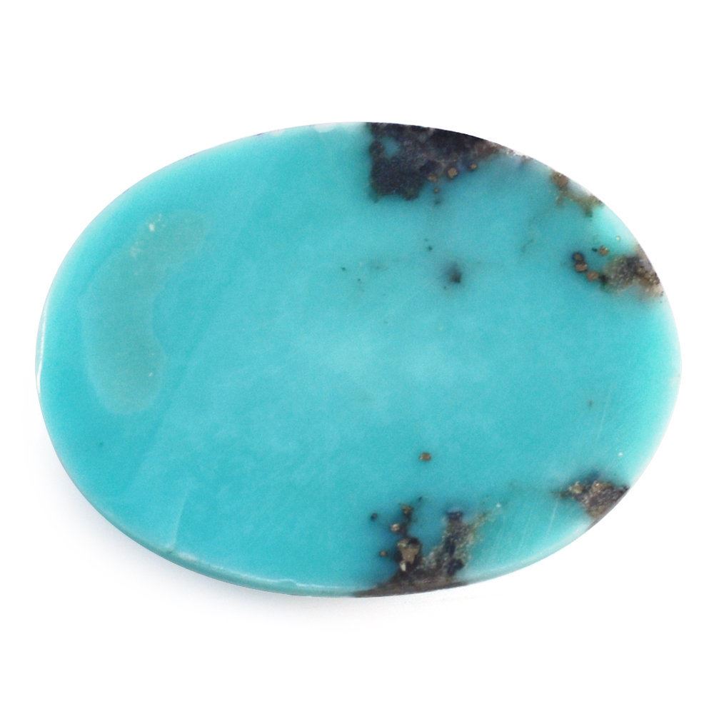 TURQUOISE OVAL CAB (MATRIX) 20X15MM 13.65 Cts.