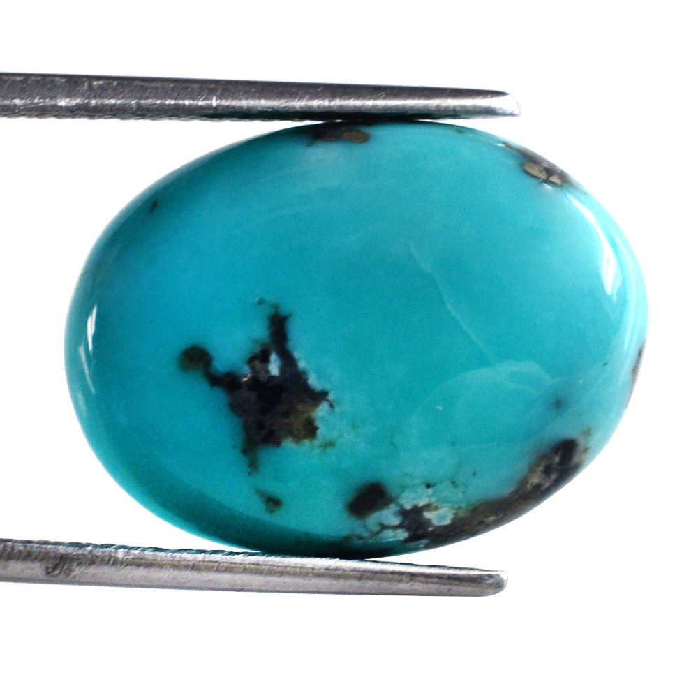 TURQUOISE OVAL CAB (MATRIX) 20X15MM 13.65 Cts.