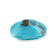 NATURAL TURQUOISE CUT CUSHION (MATRIX) 12X10MM 5.23 Cts.