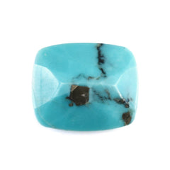 NATURAL TURQUOISE CUT CUSHION (MATRIX) 12X10MM 5.23 Cts.