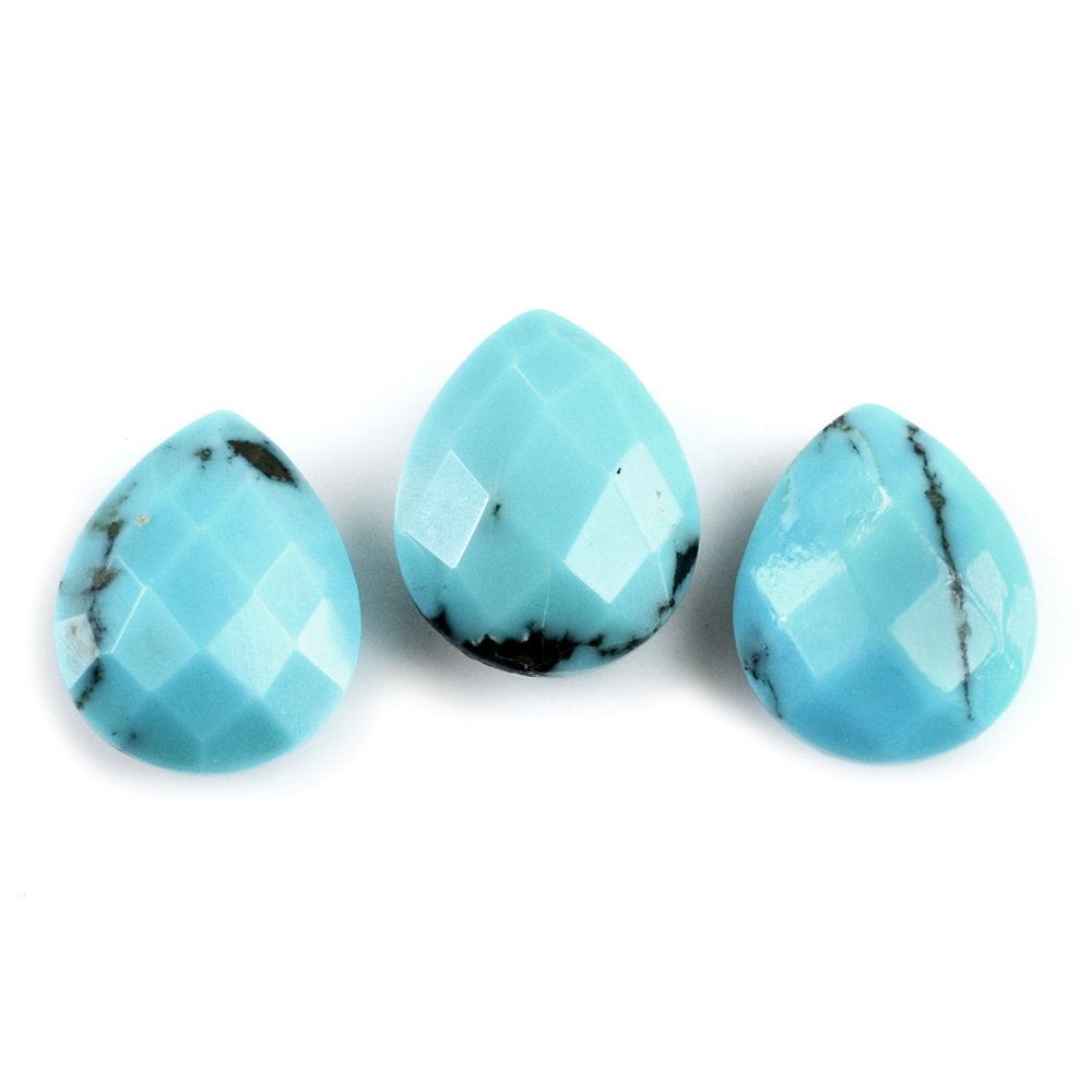 TURQUOISE BRIOLETTE PEAR (MATRIX) 10X8MM 1.86 Cts.