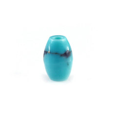 MEXICAN TURQUOISE PLAIN BARRAL (FULL DRILL 1MM) 6X4MM 0.80 Cts.