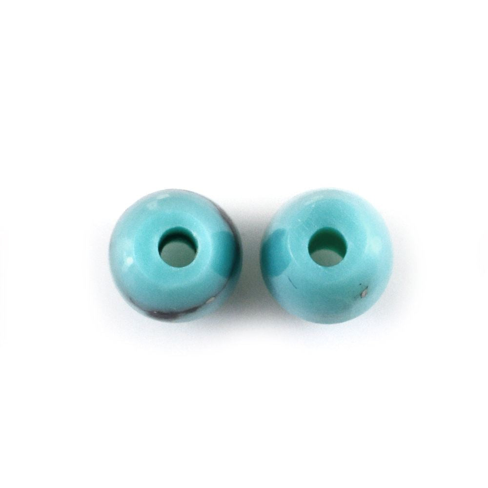 MEXICAN TURQUOISE PLAIN BARRAL (FULL DRILL 1MM) 6X4MM 0.80 Cts.