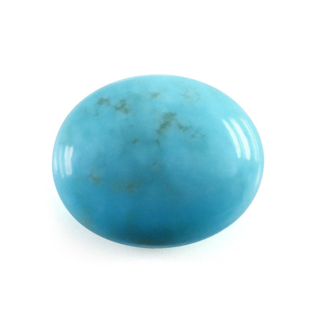 MEXICAN TURQUOISE FANCY OVAL CAB (BROWN MATRIX) 12X10MM 4.75 Cts.