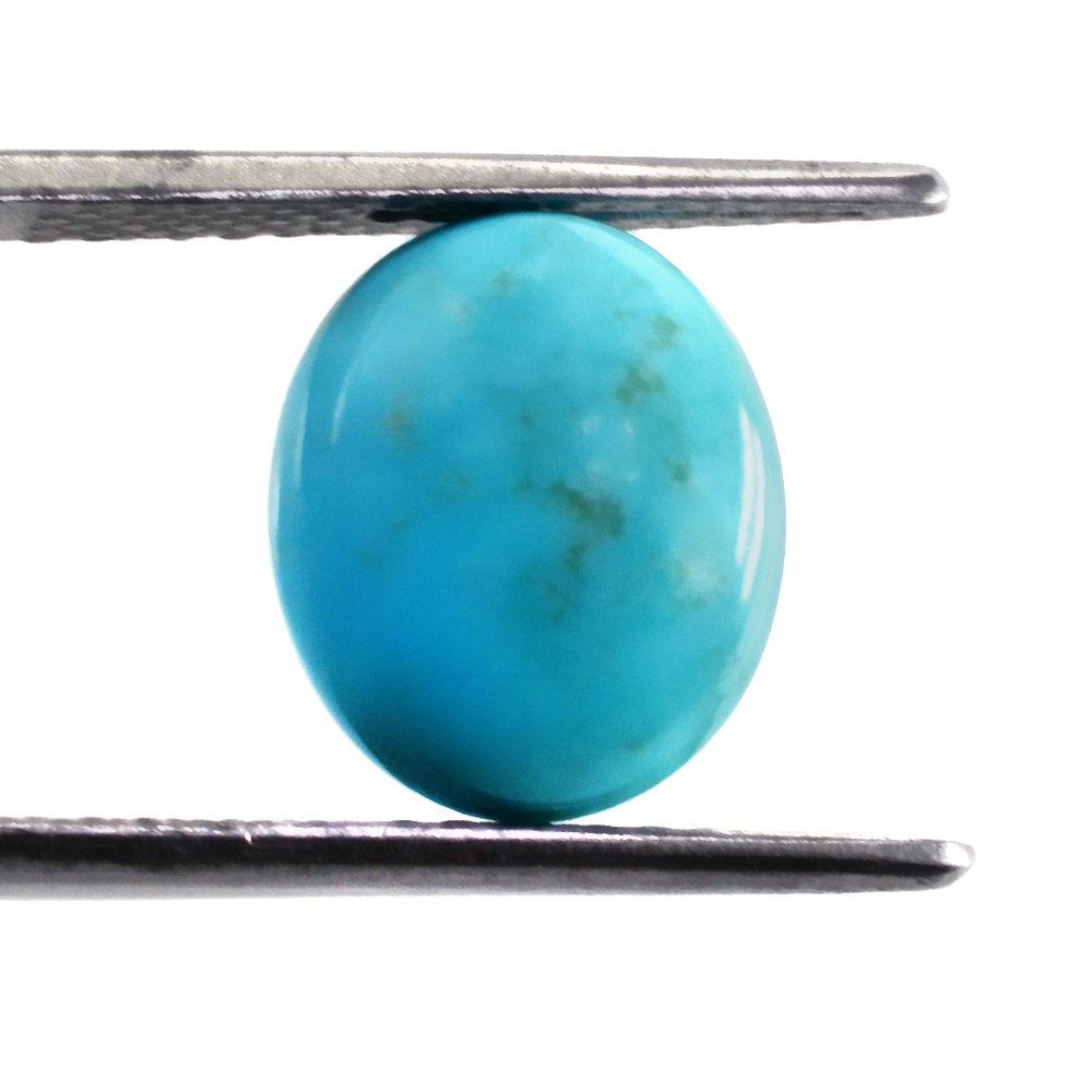 MEXICAN TURQUOISE FANCY OVAL CAB (BROWN MATRIX) 12X10MM 4.75 Cts.