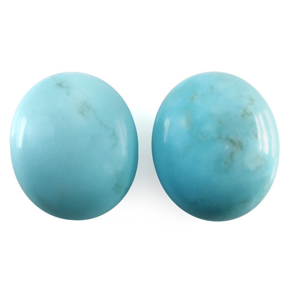 MEXICAN TURQUOISE FANCY OVAL CAB (BROWN MATRIX) 12X10MM 4.75 Cts.