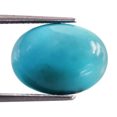 MEXICAN TURQUOISE PLAIN OVAL CAB 16X12MM 6.78 Cts.