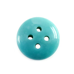 CHINESE TURQUOISE PLAIN ROUND BUTTON (FOUR HOLE FULL DRILL) 10MM 2.38 Cts.