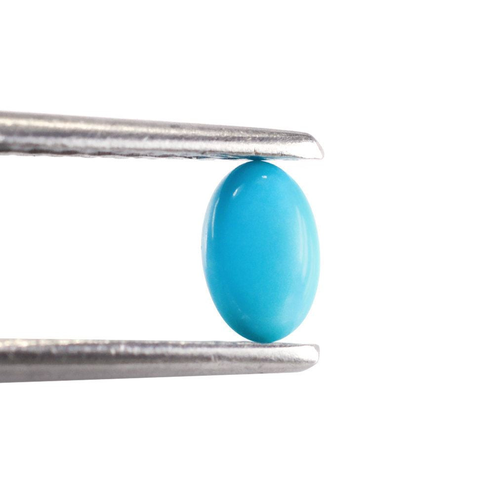 MEXICAN TURQUOISE OVAL CAB 6X4MM 0.37 Cts.