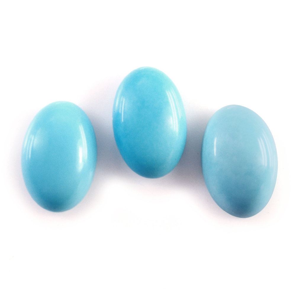 MEXICAN TURQUOISE OVAL CAB 6X4MM 0.37 Cts.