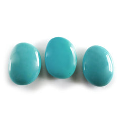 TURQUOISE LENTIL IRREGULAR OVAL 11.80X8.80MM 3.87 Cts.