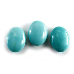 TURQUOISE LENTIL IRREGULAR OVAL 10X7.30MM 2.12 Cts.