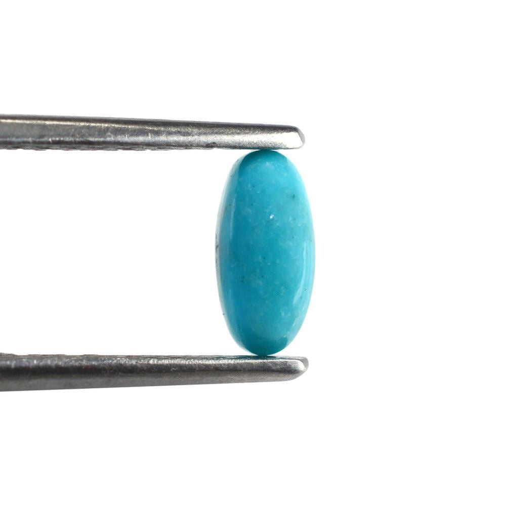 TURQUOISE OVAL CAB (MATRIX) 8X4MM 0.62 Cts.