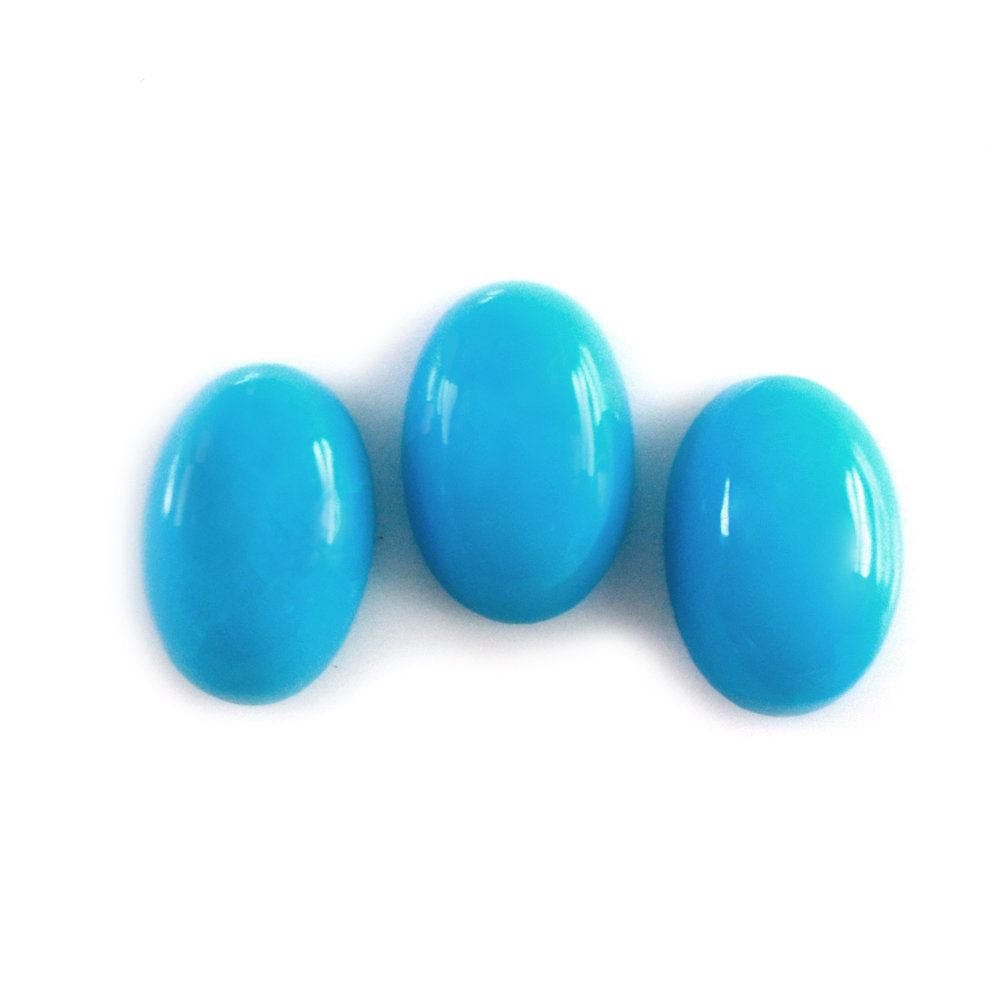 TURQUOISE OVAL CAB (BLUE MATRIX) 6X4MM 0.44 Cts.