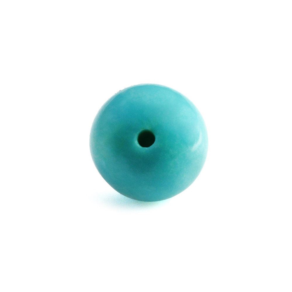 TURQUOISE PLAIN BALLS (MATRIX) (HALF DRILL) 6MM 1.61 Cts.