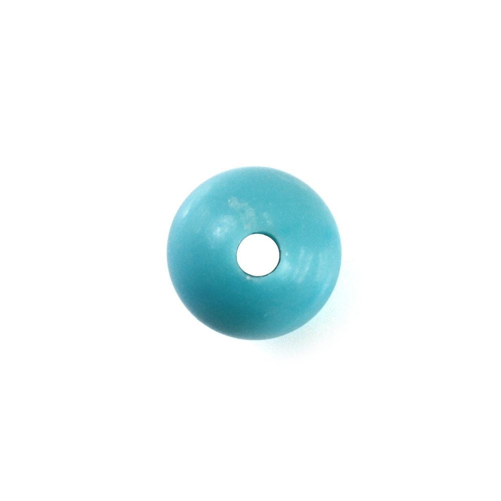 MEXICAN TURQUOISE PLAIN BALLS (MATRIX) (FULL DRILL 1.20MM) 5.30MM 0.86 Cts.