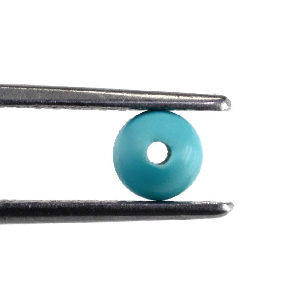 MEXICAN TURQUOISE PLAIN BALLS (MATRIX) (FULL DRILL 1.20MM) 5.30MM 0.86 Cts.