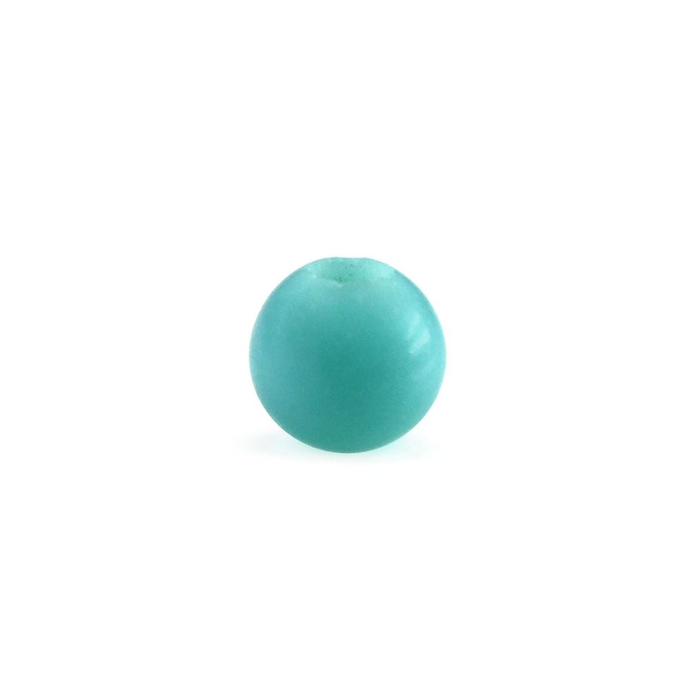 MEXICAN TURQUOISE PLAIN BALLS (MATRIX) (FULL DRILL 1.20MM) 3.30MM 0.17 Cts.