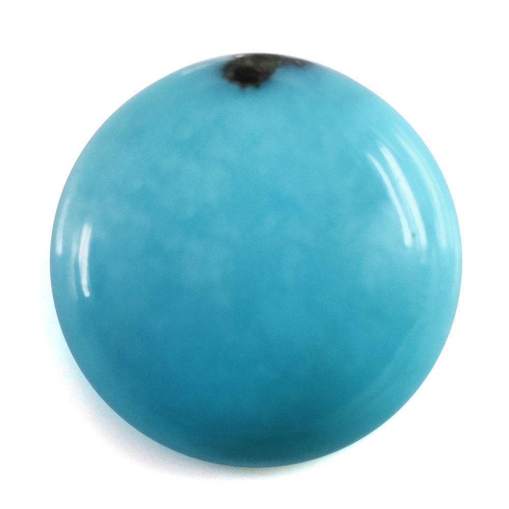 TURQUOISE ROUND CAB (MATRIX) 14MM 7.53 Cts.