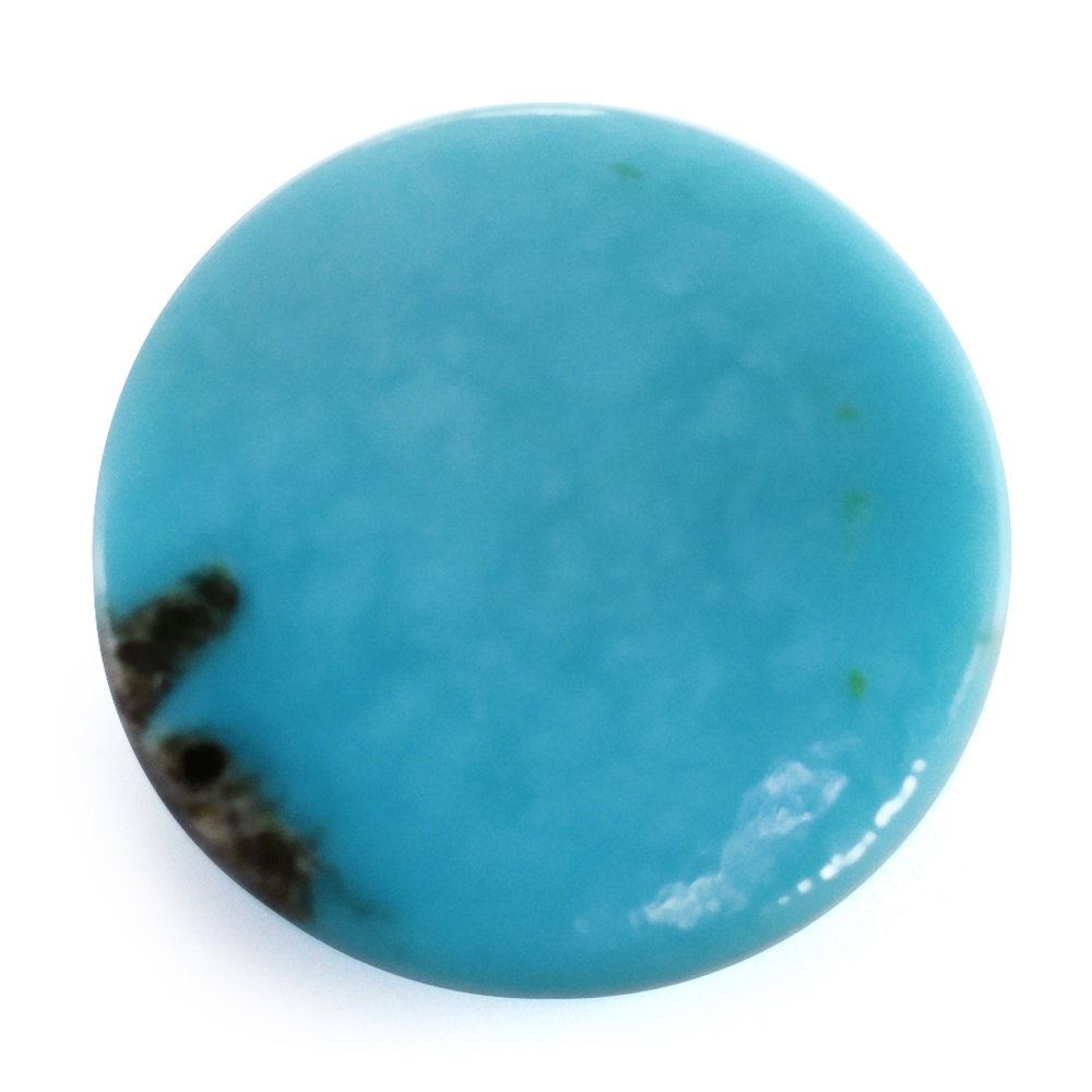 TURQUOISE ROUND CAB (MATRIX) 14MM 7.53 Cts.
