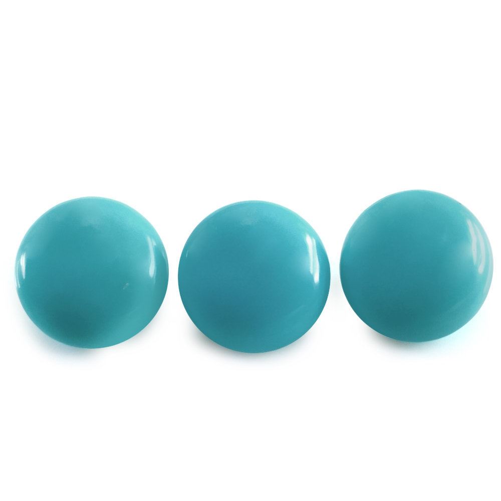 TURQUOISE BUFFTOP ROUND 10MM 3.24 Cts.