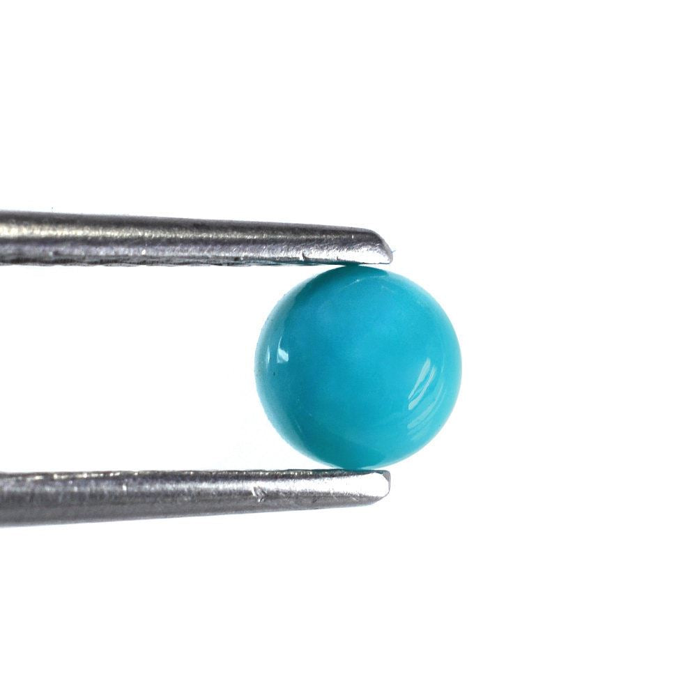 MEXICAN TURQUOISE ROUND CAB 5MM 0.55 Cts.