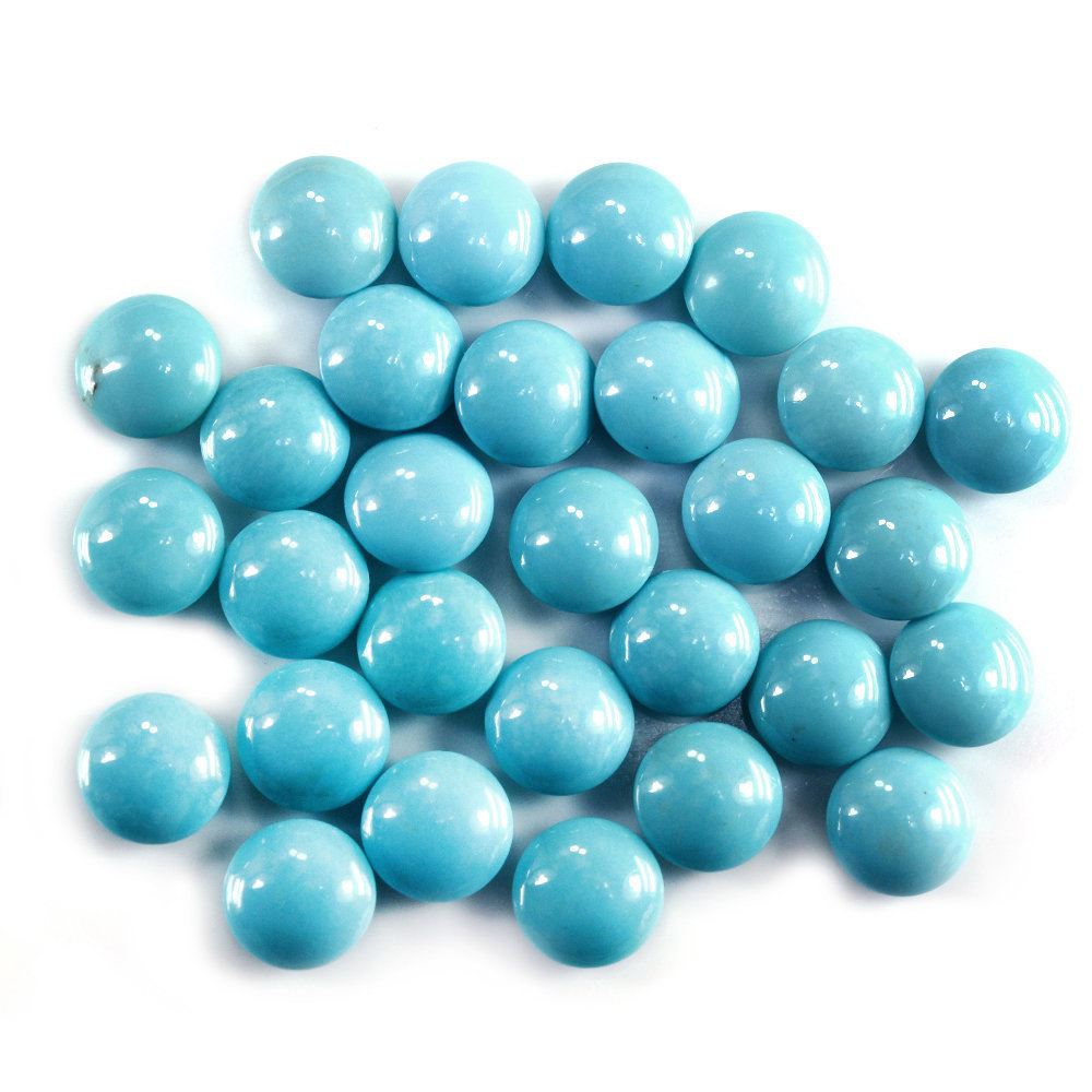 TURQUOISE LENTIL ROUND 10MM 2.91 Cts.