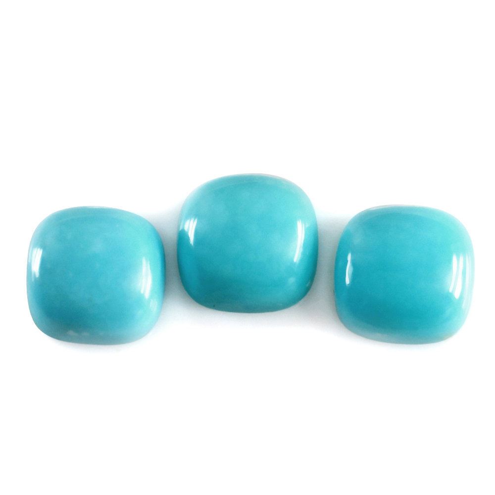 TURQUOISE CUSHION CAB 7MM 1.37 Cts.