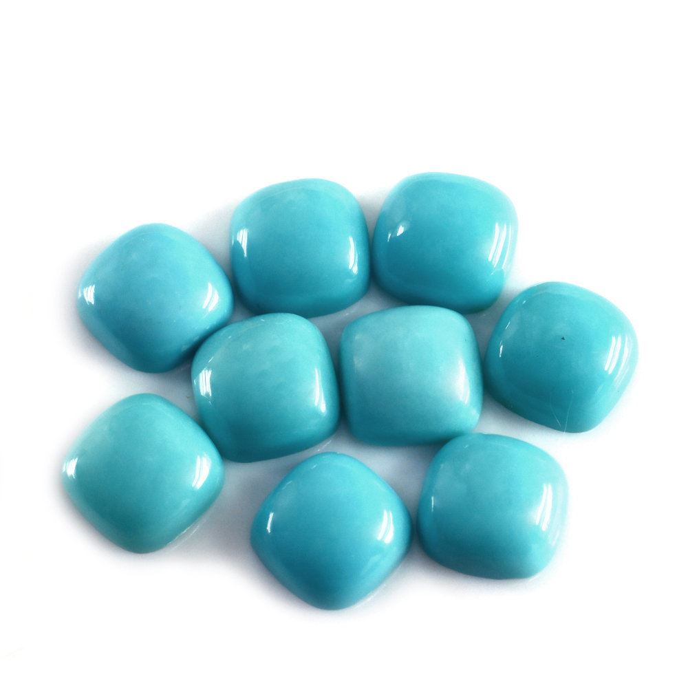 TURQUOISE CUSHION CAB 7MM 1.37 Cts.