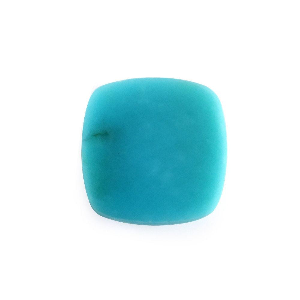 MEXICAN TURQUOISE PLAIN CUSHION CAB 7MM 1.28 Cts.