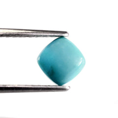 MEXICAN TURQUOISE PLAIN CUSHION CAB 7MM 1.28 Cts.