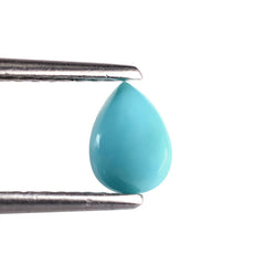 MEXICAN TURQUOISE PLAIN PEAR CAB 7X5MM 0.65 Cts.