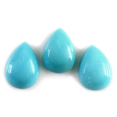 MEXICAN TURQUOISE PLAIN PEAR CAB 7X5MM 0.65 Cts.