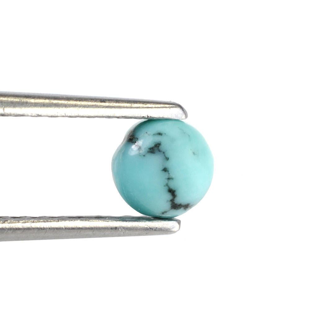 EGYPTIAN TURQUOISE ROUND CAB 6MM 0.80 Cts.