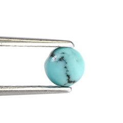 EGYPTIAN TURQUOISE ROUND CAB 6MM 0.80 Cts.