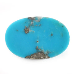 MEXICAN TURQUOISE OVAL CAB (WITH MATRIX PYRITE) 19X13MM 8.79 Cts.