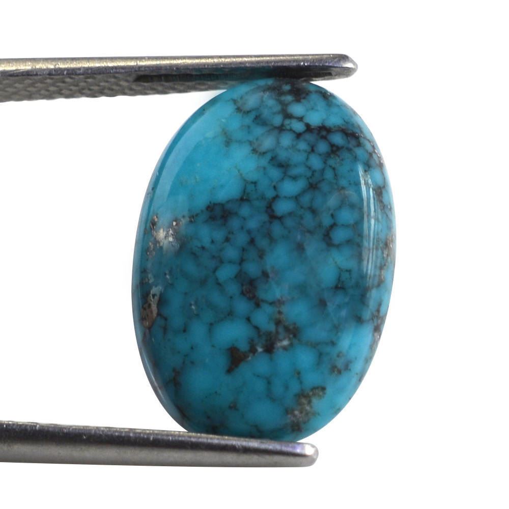 MEXICAN TURQUOISE OVAL CAB (WITH MATRIX PYRITE) 19X13MM 8.81 Cts.