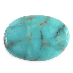 MEXICAN TURQUOISE OVAL CAB (WITH MATRIX PYRITE) 19X13MM 8.97 Cts.