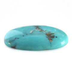 MEXICAN TURQUOISE OVAL CAB (WITH MATRIX PYRITE) 19X13MM 9.03 Cts.
