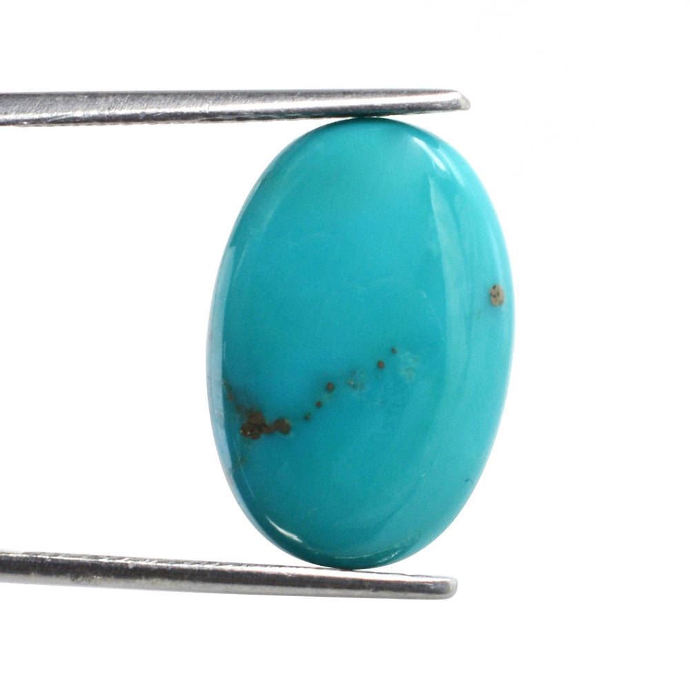 MEXICAN TURQUOISE OVAL CAB (WITH MATRIX PYRITE) 19X13MM 8.55 Cts.