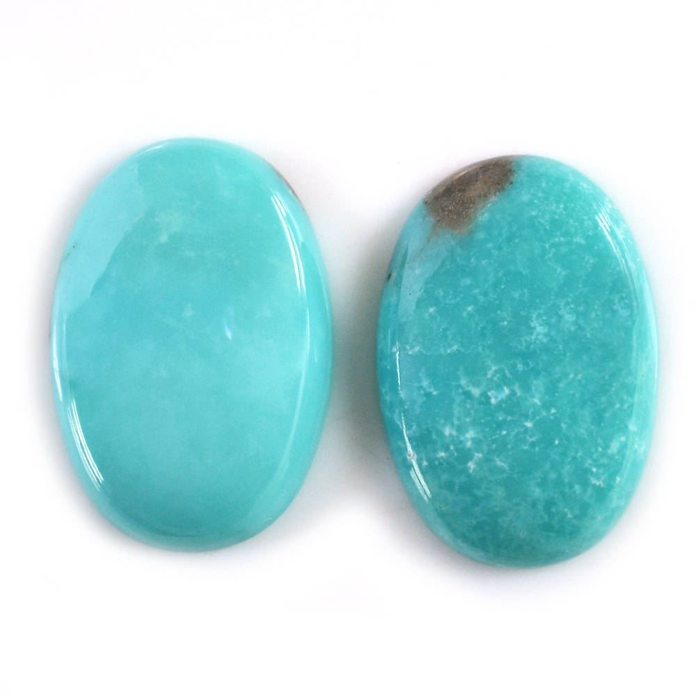 MEXICAN TURQUOISE OVAL CAB (WITH MATRIX PYRITE) 19X13MM 9.30 Cts.