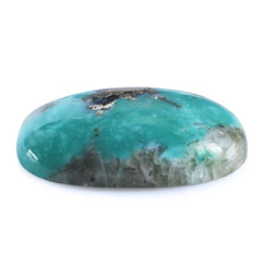MEXICAN TURQUOISE OVAL CAB (WITH MATRIX PYRITE) 19X13MM 9.78 Cts.