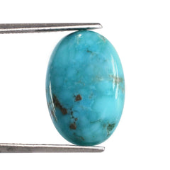 MEXICAN TURQUOISE OVAL CAB (WITH MATRIX PYRITE) 19X13MM 8.16 Cts.