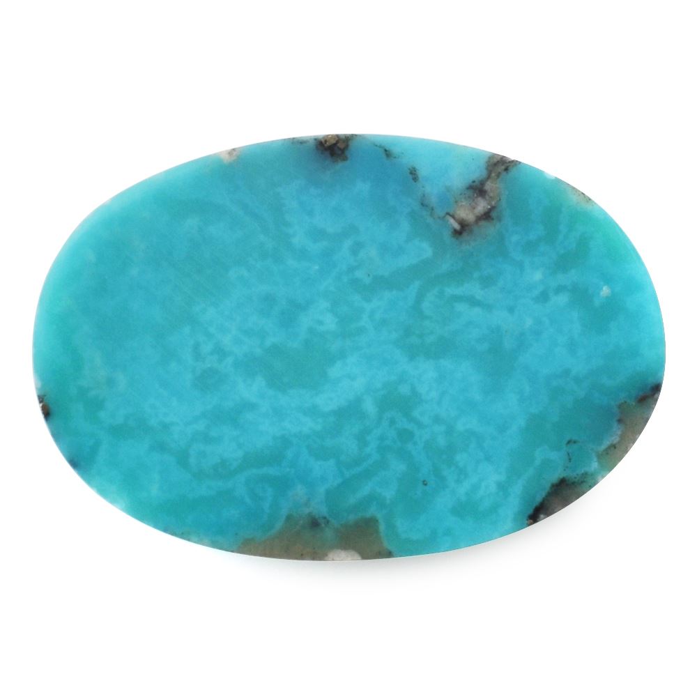 MEXICAN TURQUOISE OVAL CAB (WITH MATRIX PYRITE) 19X13MM 8.93 Cts.