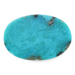 MEXICAN TURQUOISE OVAL CAB (WITH MATRIX PYRITE) 19X13MM 8.93 Cts.